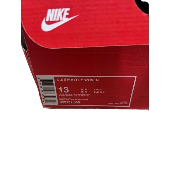 Nike Mayfly Woven QS Terra Red; Sz. 13 NEW DAMAGED BOX - Picture 8 of 11